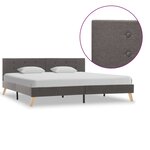 vidaXL Cadre de lit Taupe Tissu 180 x 200 cm