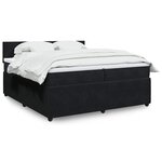 vidaXL Sommier à lattes de lit et matelas Noir 200x200 cm Velours