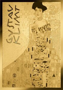 Monnaie ADELE BLOCH BAUER Gustav Klimt 1/1000 Oz Or 3000 Francs Chad