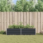 vidaXL Jardinière Anthracite 195 x 100 x 45 cm Acier galvanisé