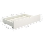 Vidaxl cadre de lit avec 4 tiroirs blanc bois de pin massif 140x200 cm