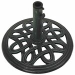 vidaXL Socle de parasol Vert 40x40x32 cm Fonte