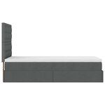 vidaXL Lit ottoman avec matelas gris foncé 90x200 cm tissu