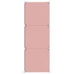 vidaXL Armoire de rangement pour enfants avec 6 cubes Rose PP