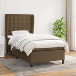 vidaXL Sommier à lattes de lit avec matelas Marron foncé 80x200 cm