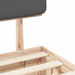 vidaXL Cadre de lit avec tête de lit rembourrée Gris foncé 80 x 200 cm