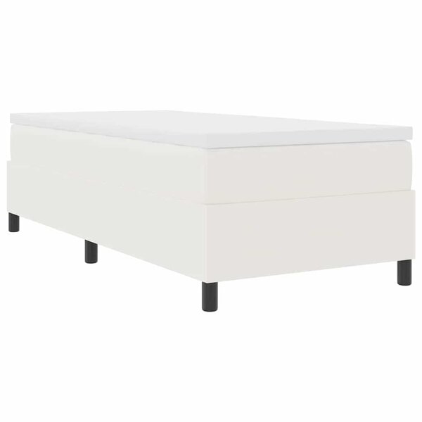 vidaXL Lit à ressorts Crème et Blanc 90 x 200 cm