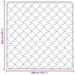 vidaXL Duvet complet toute l'année Matelassé Gris clair 200 x 200 cm