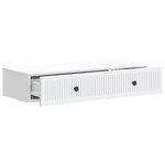 vidaXL Table d'appoint murale Blanc 87 5 x 34 5 x 17 cm
