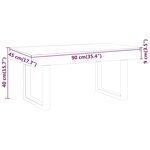 vidaXL Table basse Marron foncé et noir 90x45x40 cm MDF et fer
