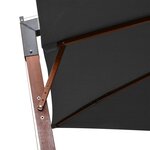 vidaXL Parasol de jardin suspendu avec mât Anthracite bois de sapin
