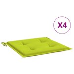 vidaXL Coussins de chaise de jardin lot de 4 vert vif 40x40x4 cm