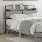 vidaXL Tête de lit de rangement Sonoma gris 135 cm Bois d'ingénierie