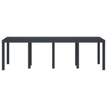 vidaXL Table de Jardin Anthracite 250 x 100 x 73 cm polyrotin