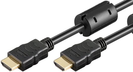 Câble HDMI Goobay 5m M/M avec ferrites (Noir)