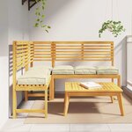 vidaXL Coussin pour assise de palette 6 Pièces Crème 40 x 40 x 8 cm