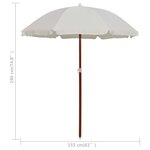 vidaXL Parasol avec mât en acier 180 cm Sable