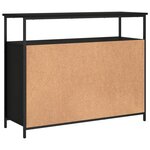 vidaXL Buffet noir 100x35x80 cm bois d'ingénierie