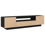 vidaXL Meuble TV Noir 160 x 35 x 40 cm Bois d'ingénierie