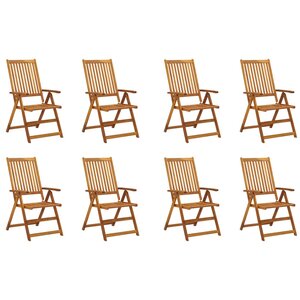 vidaXL Chaises pliables de jardin lot de 8 Bois d'acacia solide