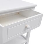 vidaXL Table de chevet 2 Pièces Bois Blanc