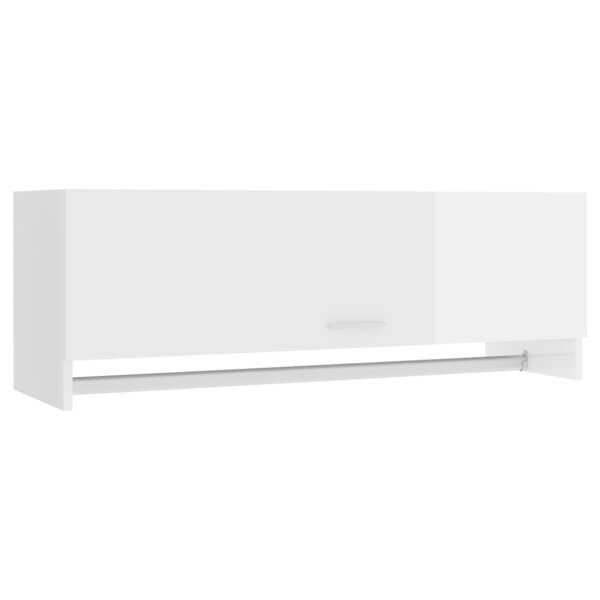 vidaXL Garde-robe blanc brillant 100x32 5x35 cm bois d'ingénierie