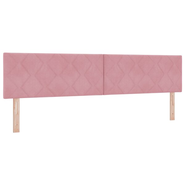 vidaXL Tête de lit rose en diamant 200 cm Velours