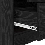 vidaXL Bureau avec rangement 2 Pièces Chêne noir 100 x 50 x 76 cm