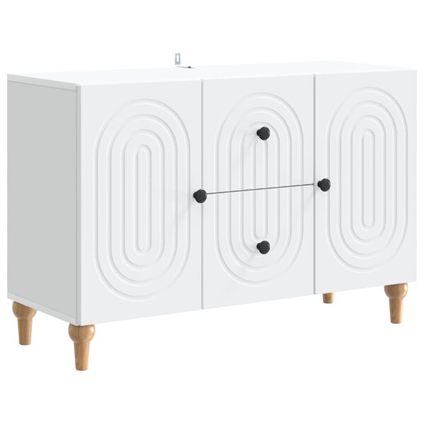 vidaXL Meuble TV avec tiroir Blanc 89 x 34 5 x 60 cm Bois d'ingénierie