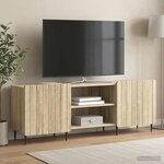 vidaXL Meuble TV Chêne Sonoma 150 x 31 x 52 cm Bois d'ingénierie