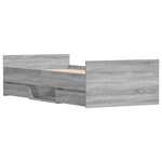 vidaXL Cadre de lit tête de lit et pied de lit sonoma gris 90x200 cm