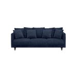 Canapé droit fixe 4 places - Tissu bleu - Classique - L 212 x P 93 cm - CONSTANCE