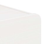 vidaXL Table de chevet avec tiroir 2 Pièces Blanc 39 x 34 x 16 5 cm