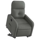 vidaXL Fauteuil inclinable Gris foncé Tissu