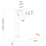 Newstar support de bureau réglable pour moniteur 10"-30" 6 cm noir