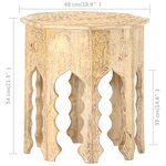 Vidaxl table d'appoint ø48 cm bois de manguier massif
