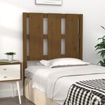 vidaXL Tête de lit Marron miel 80 5x4x100 cm Bois massif de pin