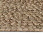 vidaXL Tapis de surface ovale Gris 122 x 183 cm Jute