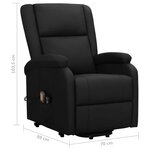 vidaXL Fauteuil de massage Noir Similicuir