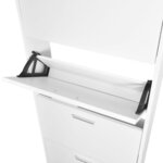 vidaXL Meuble à chaussures en bois avec 5 compartiments Blanc