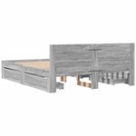 vidaXL Cadre de lit avec tête de lit sonoma gris 150x200 cm