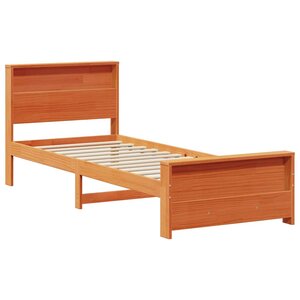vidaXL Cadre de lit Marron cire 100 x 200 cm Bois massif en pin