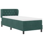 vidaXL Lit à ressorts avec matelas gris foncé 80x200 cm en velours
