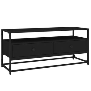 vidaXL Meuble TV noir 100x35x45 cm bois d'ingénierie