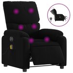 vidaXL Fauteuil de massage inclinable électrique Noir Tissu