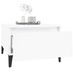 vidaXL Tables d'appoint 2Pièces Blanc brillant 50x46x35cm Bois ingénierie