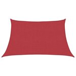 vidaXL Voile d'ombrage 160 g/m² Rouge 3/4x2 m PEHD