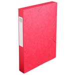 Boite De Classement Cartobox Dos 40mm Carte Lustrée - A4 - Rouge - X 10 - Exacompta