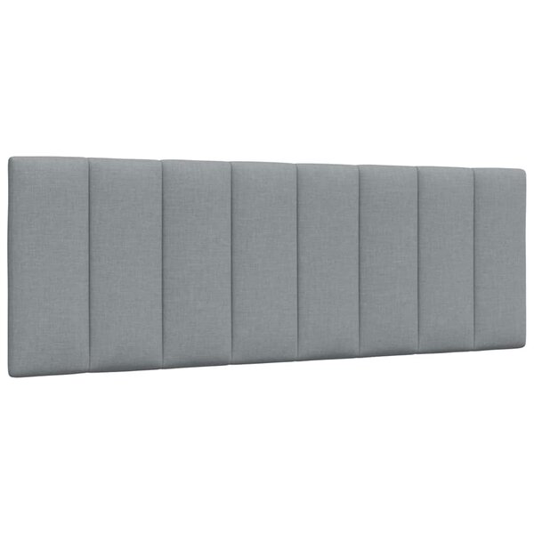 vidaXL Coussin de tête de lit gris clair 120 cm tissu