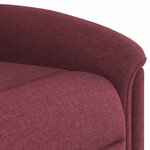vidaXL Fauteuil de massage inclinable Rouge bordeaux Tissu